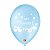 Balão de Festa Decorado Chá de Bebê - Perolado Azul e Branco 9" 23cm - 25 Unidades - Balões São Roque - Rizzo Balões - Imagem 1