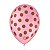 Balão de Festa Decorado Poá Bolinha - Rosa Tutti Frutti e Marrom 9" 23cm - 25 Unidades - Balões São Roque - Rizzo Balões - Imagem 1