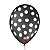 Balão de Festa Decorado Poá Bolinha - Preto e Branco 9" 23cm - 25 Unidades - Balões São Roque - Rizzo Balões - Imagem 1