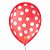 Balão de Festa Decorado Poá Bolinha - Rosa Pink e Branco 9" 23cm - 25 Unidades - Balões São Roque - Rizzo Balões - Imagem 1