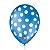 Balão de Festa Decorado Poá Bolinha - Azul Cobalto e Branco 9" 23cm - 25 Unidades - Balões São Roque - Rizzo Balões - Imagem 1
