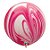 Balão de Festa Látex Liso Superagate 30" 76cm - Vermelho e Branco - 01 Unidade - Qualatex - Rizzo Balões - Imagem 1