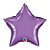 Balão de Festa Microfoil 20" 51cm - Estrela Chrome Roxo - 01 Unidade - Qualatex - Rizzo Balões - Imagem 1