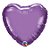 Balão de Festa Microfoil 18" 45cm - Coração Chrome Roxo - 01 Unidade - Qualatex - Rizzo Balões - Imagem 1