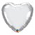 Balão de Festa Microfoil 18" 45cm - Coração Chrome Prata - 01 Unidade - Qualatex - Rizzo Balões - Imagem 1