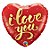 Balão de Festa Microfoil 18" 45cm - Coração I Love You Ouro - 01 Unidade - Qualatex - Rizzo Balões - Imagem 1
