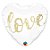 Balão de Festa Microfoil 18" 45cm - Coração Branco Love - 01 Unidade - Qualatex - Rizzo Balões - Imagem 1
