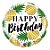 Balão de Festa Microfoil 18" 45cm - Happy Birthday Abacaxi - 01 Unidade - Qualatex - Rizzo Balões - Imagem 1