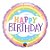 Balão de Festa Microfoil 18" 45cm - Happy Birthday Arco-Íris - 01 Unidade - Qualatex - Rizzo Balões - Imagem 1