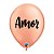 Balão de Festa Decorado Amor 11" 28cm - Rose Gold - 6 Unidades - Qualatex - Rizzo Balões - Imagem 1
