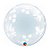 Balão de Festa Bubble Duplo 20" 51cm - Happy Birthday Flores - 01 Unidade - Qualatex - Rizzo Balões - Imagem 1