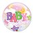 Balão de Festa Bubble 22" 56cm - Baby Girl - 01 Unidade - Qualatex - Rizzo Balões - Imagem 1