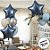 Balão de Festa Metalizado 20" 50cm - Estrela Cromado Azul Steel - 01 Unidade - Flexmetal - Rizzo Balões - Imagem 4