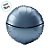 Balão de Festa Metalizado 20" 50cm - Redondo Azul Steel - 01 Unidade - Flexmetal - Rizzo Balões - Imagem 3