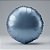 Balão de Festa Metalizado 20" 50cm - Redondo Azul Steel - 01 Unidade - Flexmetal - Rizzo Balões - Imagem 1