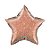 Balão de Festa Microfoil 18" - Estrela Glitter Graphic Ouro Rose - 01 Unidade - Qualatex - Rizzo Balões - Imagem 1