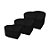 Kit Caixa Papel Rígido Coração Preto Tampa com Visor - 03 Unidades - Rizzo - Imagem 2