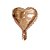 Balão de Festa Microfoil Coração Rose Gold - 9" - 01 Unidade - Rizzo Balões - Imagem 1