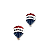 Pin em metal com relevo balão 3x2cm padrão - RE/MAX - Imagem 1