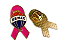 Pin metal dourado laço rosa e balão - RE/MAX - Imagem 1