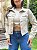 Jaqueta Jeans Maia Cor Bege - Imagem 1