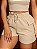 Shorts Moletom Cargo Bege - Imagem 1