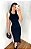Vestido Midi Donna Cor Preto - Imagem 1