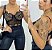 Cropped Renda Tania Cor Preto c/ Nude - Imagem 2