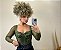 Cropped Rendado Com Tule Cor Verde Militar - Imagem 1