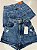 Shorts Jeans Feminino Hot Pants com Brilho e Detalhes Destroyed - Imagem 1