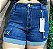 Shorts Jeans Levanta Bumbum com Ilhós Metálico Decorativo e Lycra - Imagem 1