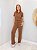 Conjunto Feminino em Moletinho com Blusa Polo e Calça Pantalona - Imagem 2
