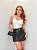 Cropped Corselet Acetinado Feminino com Bojo e Amarração - Imagem 2
