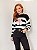 Blusa Tricô Listrada com Ursinho - Imagem 1