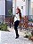 Jaqueta Feminina College em Corino Off White e Preto - Imagem 4