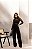 Calça Jeans Cargo Feminina Wide Leg Preta - Imagem 1