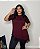 Blusa Feminina Plus Size Assimétrica com Renda - Imagem 1