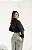 Jaqueta Jeans Feminina Cropped Grafite com Aplicação de Brilhos - Imagem 2