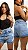 Short Jeans Feminino Cintura Alta Destroyed Sem Lycra - Imagem 1