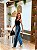 Calça Wide Leg Nathália Valente com Renda em Jeans 100% - Imagem 3
