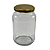 15 Potes de Vidro 600ml com Tampa Dourada – Ideal para Embalar Mel, Geleias e Conservas - Imagem 3