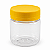 Pote 180ml / 250g Transparente com Tampa Rosca Amarela – Ideal para Embalagem de Mel - Imagem 1
