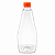 Bisnaga 750ml / 1Kg Cristal Pet Para Embalar Mel - Tampa Laranja - Imagem 1