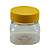 45 Potes 180ml / 250g Quadrado Transparente com Tampa Rosca Amarela – Ideal para Embalagem de Mel - Imagem 2