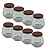 20 Potes de Vidro Sextavado 230ml com Tampa Cobre – Ideal para Mel e Conservas - Imagem 1