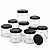 24 Potes de Vidro Mini Belém 150ml com Tampa Preta – Ideal para Mel - Imagem 1