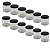 24 Potes de Vidro Mini Belém 150ml com Tampa Preta – Ideal para Mel - Imagem 1
