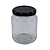 24 Potes de Vidro Belém 240ml com Tampa Preta – Ideal para Mel, Geleias e Doces - Imagem 2