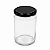 24 Potes de Vidro Andino 360ml com Tampa Preta – Ideal para Mel, Geleias e Doces - Imagem 2