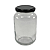 15 Potes de Vidro 600ml com Tampa Preta – Ideal para Embalar Mel, Geleias e Conservas - Imagem 3